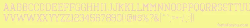 OctinspraypaintbrgRegular Font – Pink Fonts on Yellow Background