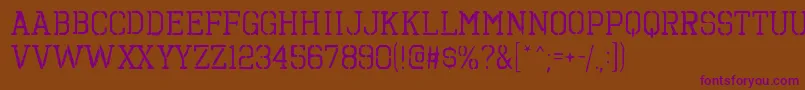 OctinspraypaintbrgRegular Font – Purple Fonts on Brown Background