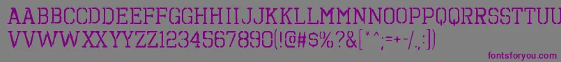 OctinspraypaintbrgRegular Font – Purple Fonts on Gray Background