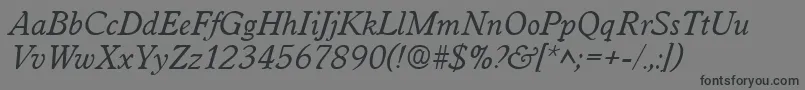 WorcesterItalic Font – Black Fonts on Gray Background