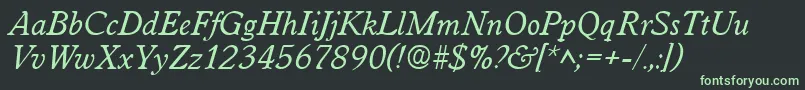 Подробнее о шрифте WorcesterItalic Шрифт WorcesterItalic – зелёные шрифты на чёрном фоне