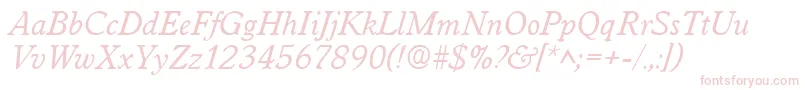 WorcesterItalic Font – Pink Fonts on White Background