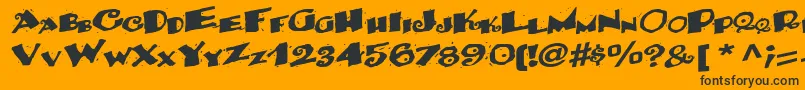 BackRegularTtnorm Font – Black Fonts on Orange Background