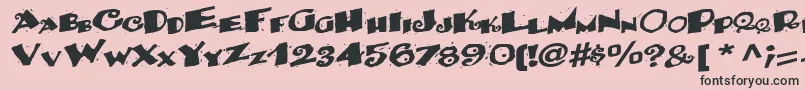 BackRegularTtnorm-Schriftart – Schwarze Schriften auf rosa Hintergrund