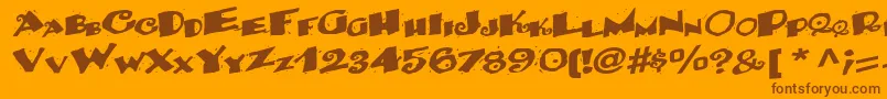 BackRegularTtnorm Font – Brown Fonts on Orange Background