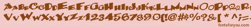 BackRegularTtnorm Font – Brown Fonts on Pink Background