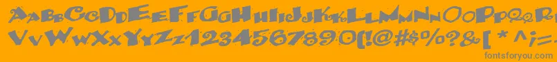 Więcej informacji o czcionce BackRegularTtnorm Czcionka BackRegularTtnorm – szare czcionki na pomarańczowym tle