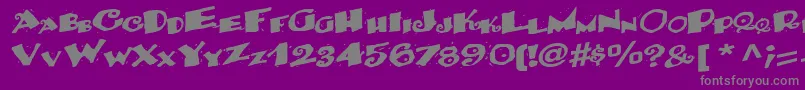 BackRegularTtnorm Font – Gray Fonts on Purple Background