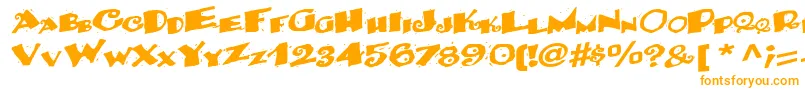 BackRegularTtnorm-Schriftart – Orangefarbene Schriften