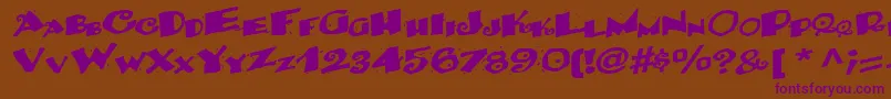 Шрифт BackRegularTtnorm – фиолетовые шрифты на коричневом фоне