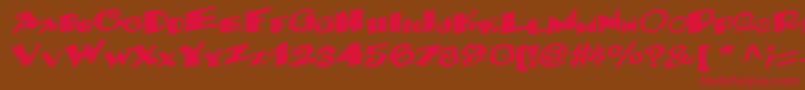 BackRegularTtnorm Font – Red Fonts on Brown Background