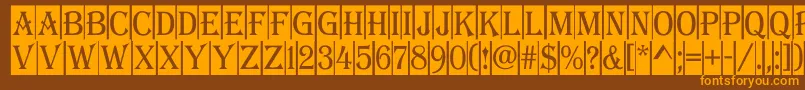 Algeri9 Font – Orange Fonts on Brown Background