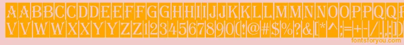 Algeri9 Font – Orange Fonts on Pink Background