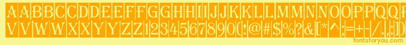 Algeri9 Font – Orange Fonts on Yellow Background