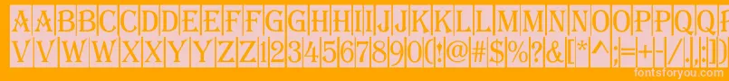 Algeri9 Font – Pink Fonts on Orange Background