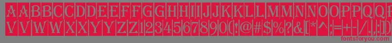 Algeri9 Font – Red Fonts on Gray Background