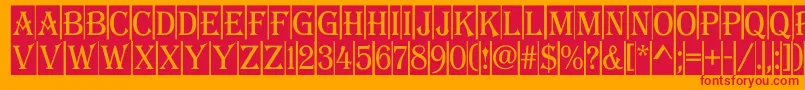 Algeri9 Font – Red Fonts on Orange Background