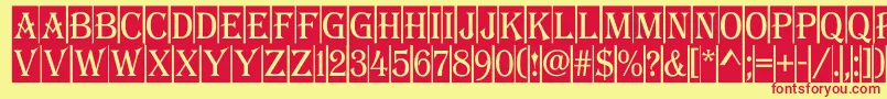 Algeri9 Font – Red Fonts on Yellow Background