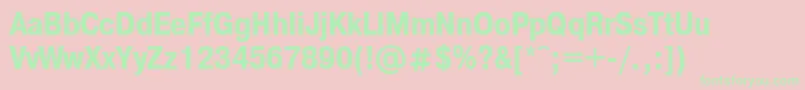 PragmaticacondttBold-Schriftart – Grüne Schriften auf rosa Hintergrund