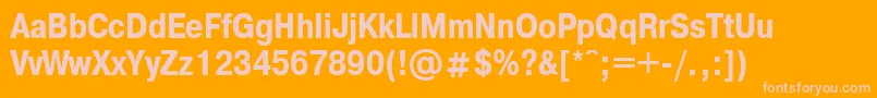 PragmaticacondttBold Font – Pink Fonts on Orange Background
