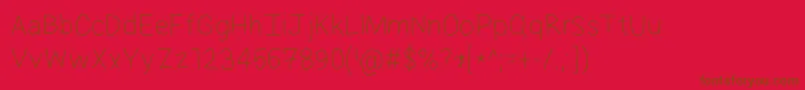 HmHameltonHand Font – Brown Fonts on Red Background