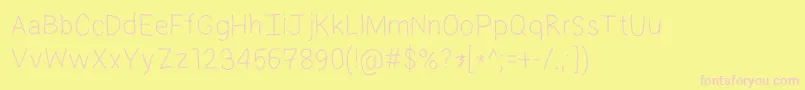 En savoir plus sur la police HmHameltonHand Police HmHameltonHand – polices roses sur fond jaune