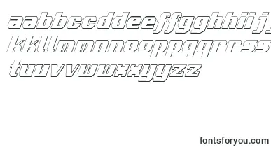 Voortrekker3DCondensedItalic font – sudanese Fonts