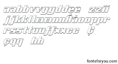 Voortrekker3DCondensedItalic font – uzbek Fonts