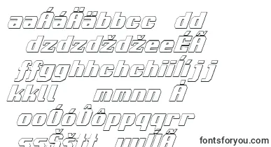 Voortrekker3DCondensedItalic font – slovak Fonts