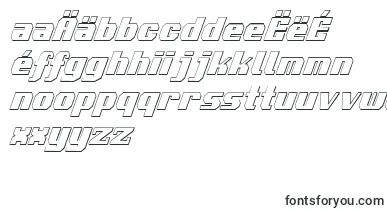 Voortrekker3DCondensedItalic font – macedonian Fonts