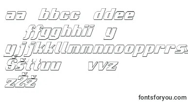 Voortrekker3DCondensedItalic font – lithuanian Fonts