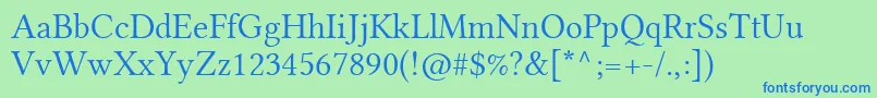 LinlibertineDr Font – Blue Fonts on Green Background