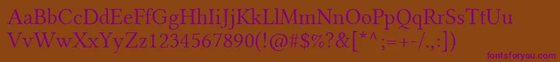 LinlibertineDr Font – Purple Fonts on Brown Background