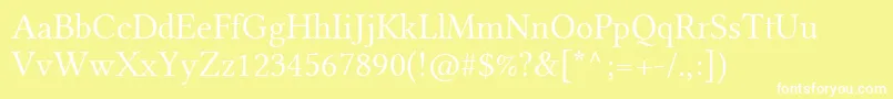 LinlibertineDr Font – White Fonts on Yellow Background