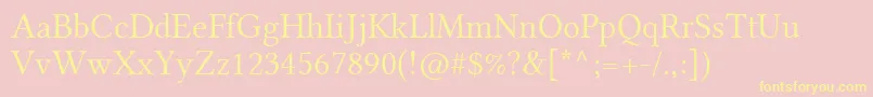 LinlibertineDr Font – Yellow Fonts on Pink Background