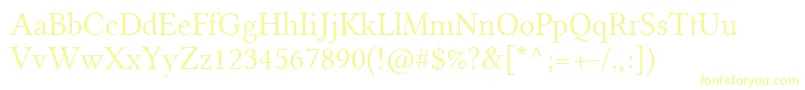 LinlibertineDr-fontti – keltaiset fontit valkoisella taustalla