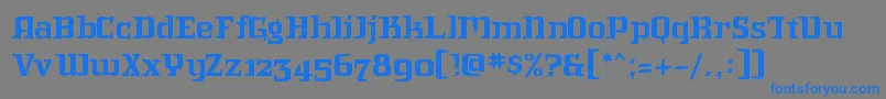 フォントIntruder – 灰色の背景に青い文字