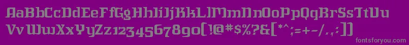 フォントIntruder – 紫の背景に灰色の文字