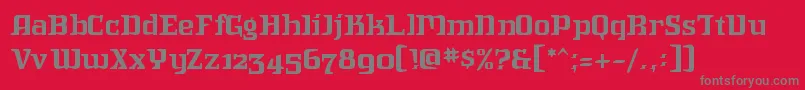 Intruder Font – Gray Fonts on Red Background