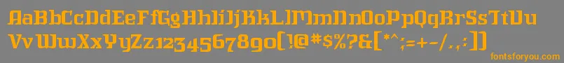 Intruder Font – Orange Fonts on Gray Background
