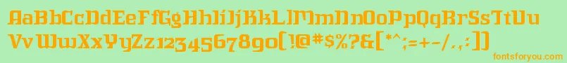 Intruder Font – Orange Fonts on Green Background