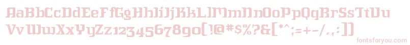 Intruder Font – Pink Fonts on White Background