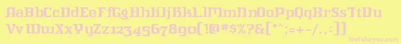 Intruder Font – Pink Fonts on Yellow Background