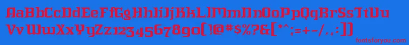 Intruder Font – Red Fonts on Blue Background