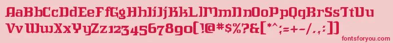 Intruder Font – Red Fonts on Pink Background