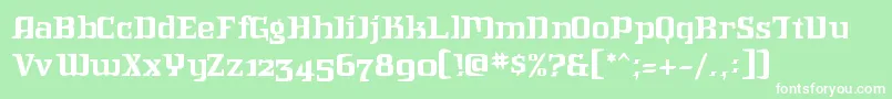 Intruder Font – White Fonts on Green Background