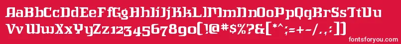 フォントIntruder – 赤い背景に白い文字