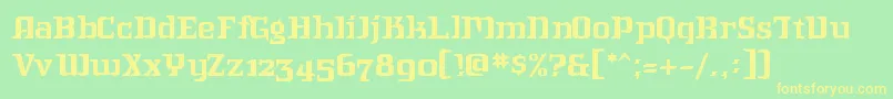 Intruder Font – Yellow Fonts on Green Background