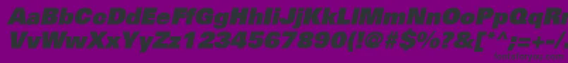 NovaBlackSsiBlackItalic-fontti – mustat fontit violetilla taustalla