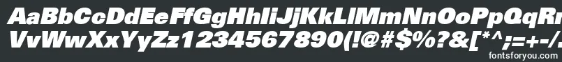 Шрифт NovaBlackSsiBlackItalic – белые шрифты на чёрном фоне